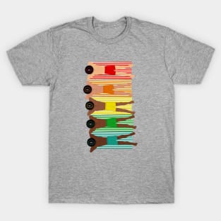 Hunky Mon on Rainbow Towels T-Shirt